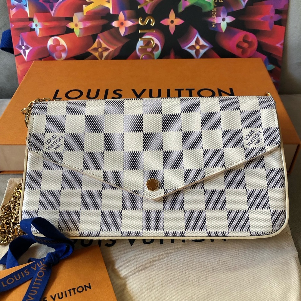 Authentic Louis Vuitton Felicie Azur